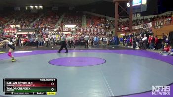 115 lbs Cons. Round 1 - Taylor Creadick, Pratt HS vs Kallan Rothchild, WaKeeney-Trego Community HS