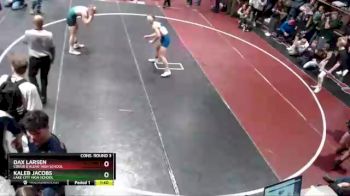 132 lbs Cons. Round 3 - Kaleb Jacobs, Lake City High School vs Dax Larsen, Coeur D`Alene High School