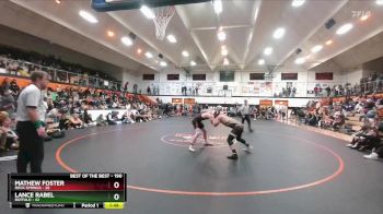 190 lbs 1st Place Match - Mathew Foster, Rock Springs vs Lance Rabel, Buffalo