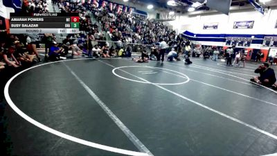55-56 lbs Round 2 - Amarah Powers, Mantanona TC vs Susy Salazar, Unattached