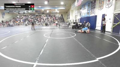 190 lbs Champ. Round 1 - Samantha Freire, Canyon Springs vs Sue Magallon-Hernandez, Temescal Canyon