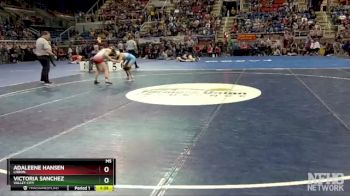 112 lbs Quarterfinal - Adaleene Hansen, Lisbon vs Victoria Sanchez, Valley City