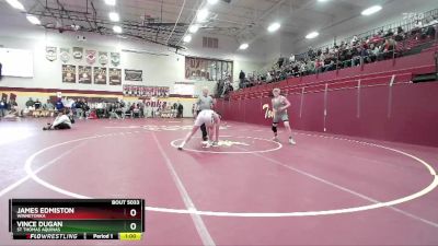 157 lbs Cons. Round 3 - James Edmiston, WINNETONKA vs Vince Dugan, ST THOMAS AQUINAS