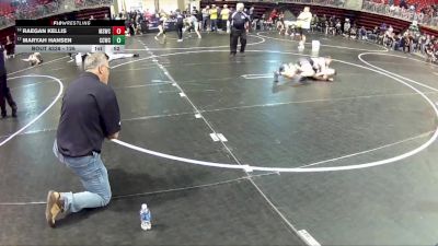 126 lbs Cons. Round 4 - Raegan Kellis, Millard South Wrestling Club vs Maryah Hansen, Chase County Wrestling Club