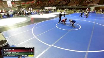 124 lbs Quarterfinal - Solei Tello, California vs Madison DeValle, Will C Wood High School Wrestling