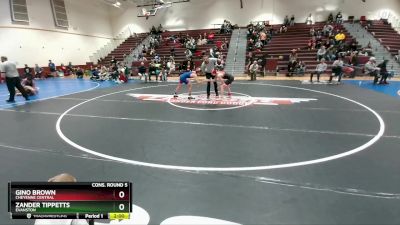 106 lbs Cons. Round 5 - Gino Brown, Cheyenne Central vs Zander Tippetts, Evanston