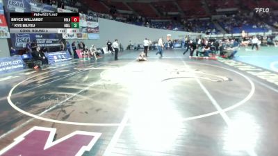 2A/1A Boys 190 Cons. Round 3 - Kye Bilyeu, North Douglas/Elkton Boys vs Bryce Williardt, North Lake Boys