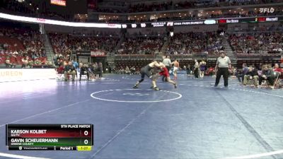 2A-157 lbs 5th Place Match - Gavin Scheuermann, Greene County vs Karson Kolbet, NH/TV