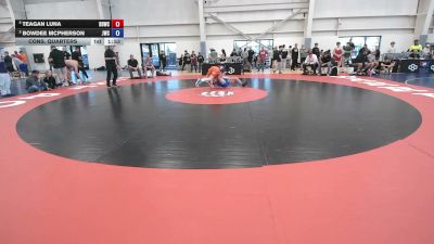 106 lbs Cons. Quarters - Teagan Luna, Beaver Dam Wrestling Club vs Bowdee McPherson, JWC