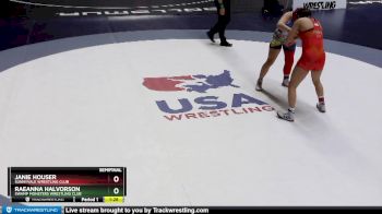 138 lbs Semifinal - Raeanna Halvorson, Swamp Monsters Wrestling Club vs Janie Houser, Sunnyvale Wrestling Club
