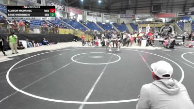 123 lbs Quarterfinal - Allison McDaniel, Wrecking Crew vs Sage Wierzbicki, Great Falls Bison