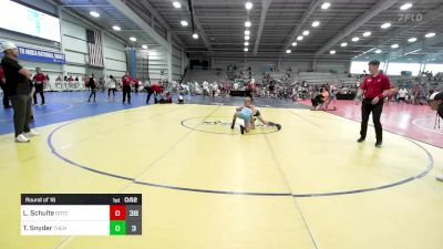 100 lbs Round Of 16 - Landon Schulte, Team Gotcha vs Tristan Snyder, The Hunt Wrestling Club Black