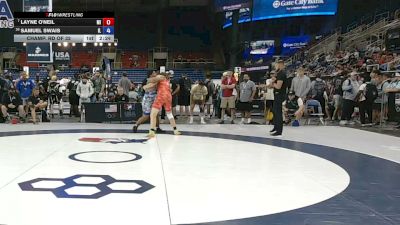 215 lbs Champ. Rd Of 32 - Layne O'Neil, Michigan vs Samuel Swais, Illinois