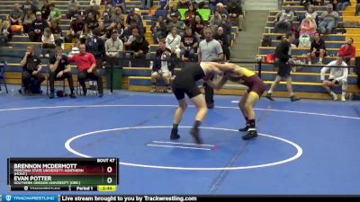 133 lbs Quarterfinal - Evan Potter, Southern Oregon University (Ore.) vs Brennon McDermott, Montana State University-Northern (Mont.)