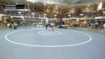 215 lbs 5th Place Match - Raydn Martin, Caney Valley HS vs Mathew Bretz, Hoxie HS