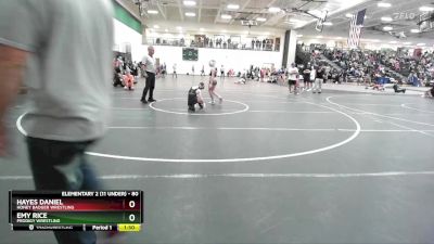 80 lbs Semifinal - Hayes Daniel, Honey Badger Wrestling vs Emy Rice, Prodigy Wrestling