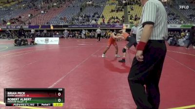 125 lbs Placement Matches (16 Team) - Brian Peck, Doane University vs Robert Albert, Missouri Valley