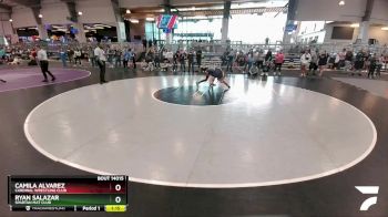 92 lbs Semifinal - Ryan Salazar, Spartan Mat Club vs Camila Alvarez, Cardinal Wrestling Club