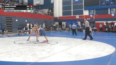 127 lbs Consy 2 - Shane Cronin, Bethlehem Center vs Gage Samol, Avella