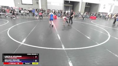 92 lbs Cons. Round 2 - Lincoln Volkman, Aviators Wrestling vs Brooks Krauss, Askren Wrestling Academy