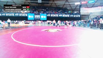 Boys 3A 150 lbs 7th Place Match - Isaac Williams, Mountlake Terrace vs Paxon Beem-Cunanan, University