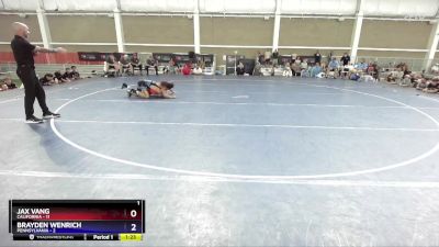 106 lbs Placement Matches (8 Team) - Jax Vang, California vs Brayden Wenrich, Pennsylvania