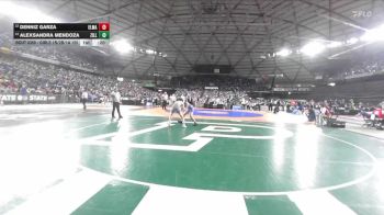 Girls 1B/2B/1A 125 Cons. Round 3 - Alexsandra Mendoza, Zillah (Girls) vs Denniz Garza, Elma (Girls)