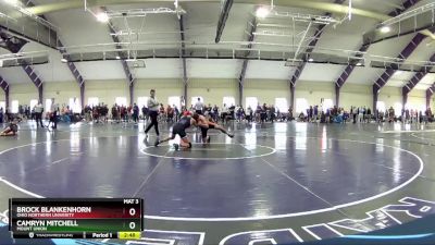 125 lbs Champ. Round 2 - Camryn Mitchell, Mount Union vs Brock Blankenhorn, Ohio Northern Univerity