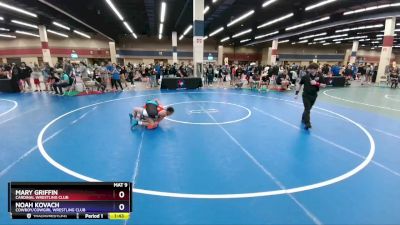 106 lbs Cons. Round 3 - Mary Griffin, Cardinal Wrestling Club vs Noah Kovach, Cowboy/Cowgirl Wrestling Club