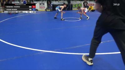 88 lbs Cons. Semis - Dominic Hawks, Moen Wrestling Academy vs Aram Banes, Hawkeye Wrestling Academy