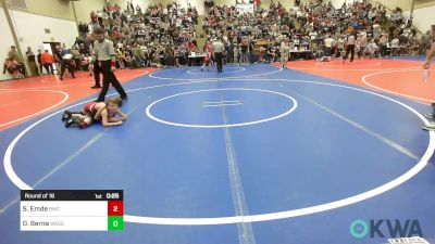 55 lbs Round Of 16 - Sawyer Emde, Battlefield Wrestling Club vs Deion Berna, Wagoner Takedown Club