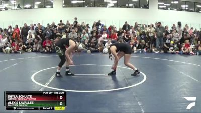 130 lbs Champ. Round 2 - Shyla Schulte, Western Region Affiliated vs Alexis LaVallee, Comstock Park WC