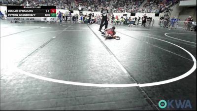 60 lbs Rr Rnd 2 - Lucille Spradling, F-5 Grappling vs Peyton Grandstaff, Warner Eagles Youth Wrestling