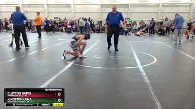 100 lbs Quarterfinals (8 Team) - Kingston Luna, NOVA Wrestling Club vs Clayton Bates, Wrestling Mill