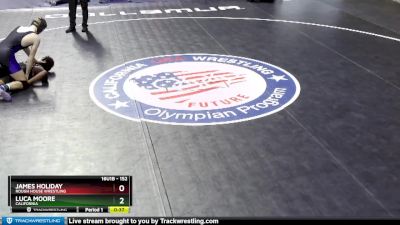 152 lbs 5th Place Match - Luca Moore, California vs James Holiday, Rough House Wrestling