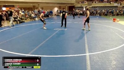 102 lbs Semis (4 Team) - Carson Sundby, BHVPP vs Carson Horihan, Caledonia/Houston