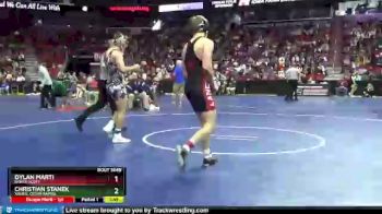 3 lbs Champ. Round 1 - Christian Stanek, Xavier, Cedar Rapids vs Dylan Marti, North Scott