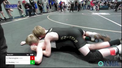 80 lbs Quarterfinal - Xylin Pennington, Henryetta Knights Wrestling Club vs Connor Suskey, Team Tulsa Wrestling Club