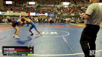 AA - 113 lbs Cons. Round 1 - Silas Reeves, Gallatin (Bozeman) vs Tyler Hovland, Billings Skyview