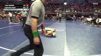1A-126 lbs Quarterfinal - Waylon Logue, Southeast Warren/Melcher-Dallas vs Jack Border, Hinton