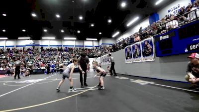 60 lbs Round Of 16 - Lane Jager, Carl Albert vs Rhett Mudgett, Choctaw Ironman Youth Wrestling