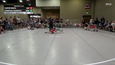 55 lbs Round 5 (8 Team) - Carter Brock, Panhandle Pittbulls vs Christian Toungette, Williamson County WC