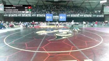 Girls 1B/2B/1A 100 Cons. Round 3 - Makenna Austin, Darrington (Girls) vs Kyriah Ortiz, Wapato (Girls)