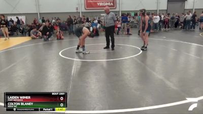 125 lbs Cons. Round 2 - Laiden Wimer, Fort Defiance vs Colton Blaney, Nova WC