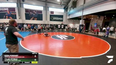 98 lbs Champ. Round 2 - Koda Ponsart, Westlake Youth Wrestling Club vs Tyler Pitzele, Grapevine Wrestling Club