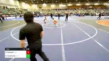 70 lbs 3rd Place - Presten Salcedo, Sunkist Kids Monster Garage vs Gage Southwick, Wasatch Wrestling Club