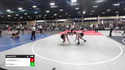 132 lbs Round Of 32 - Jake Solancho, Santiago HS vs Syruss Flores, Threshold WC