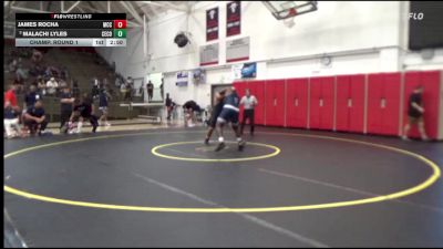 285 lbs Champ. Round 1 - Malachi Lyles, Cerritos College vs James Rocha, Moorpark CCC