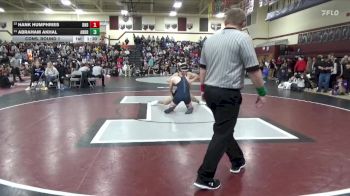 157 lbs Cons. Round 1 - Abraham Akhal, Tinley Park (Andrew) vs Hank Humphries, Burlington Notre Dame