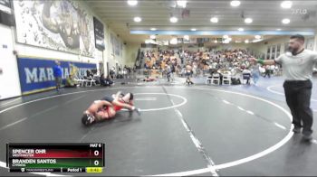 138 lbs Cons. Round 2 - Branden Santos, Cypress vs Spencer Ohr, Westminster